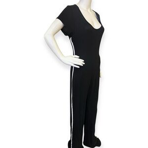 Flared Jumpsuit with White Stripe